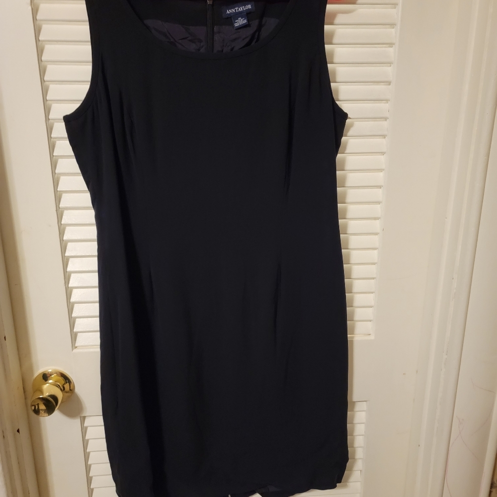 Ann Taylor silk dress, black,  size 14